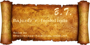 Bajczár Teodolinda névjegykártya
